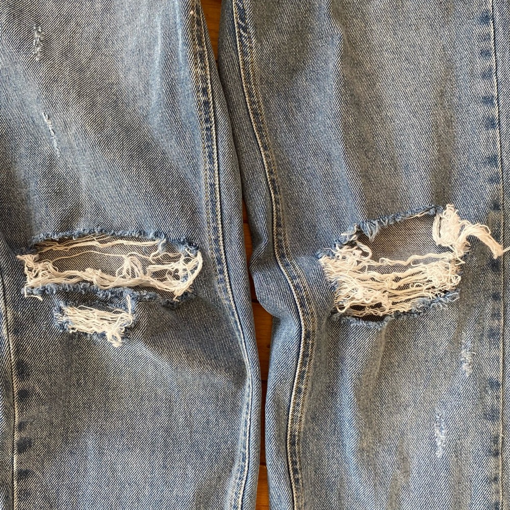 EUC BDG Washed Indigo Ripped Mom Jeans - Picture 5 of 16